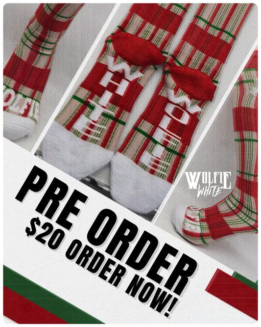 Wolfie White - Selfie Socks Pre - Order